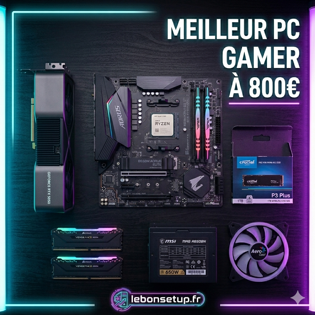 Configuration PC Gamer à 800 euros imbattable en 2026